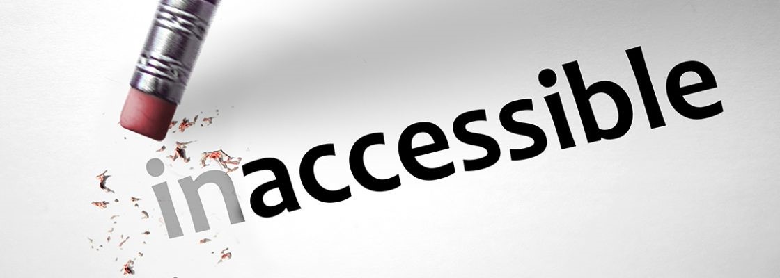 an image showing the word "inaccessible'- an eraser is removing aprt of the word so it reads "accessible"